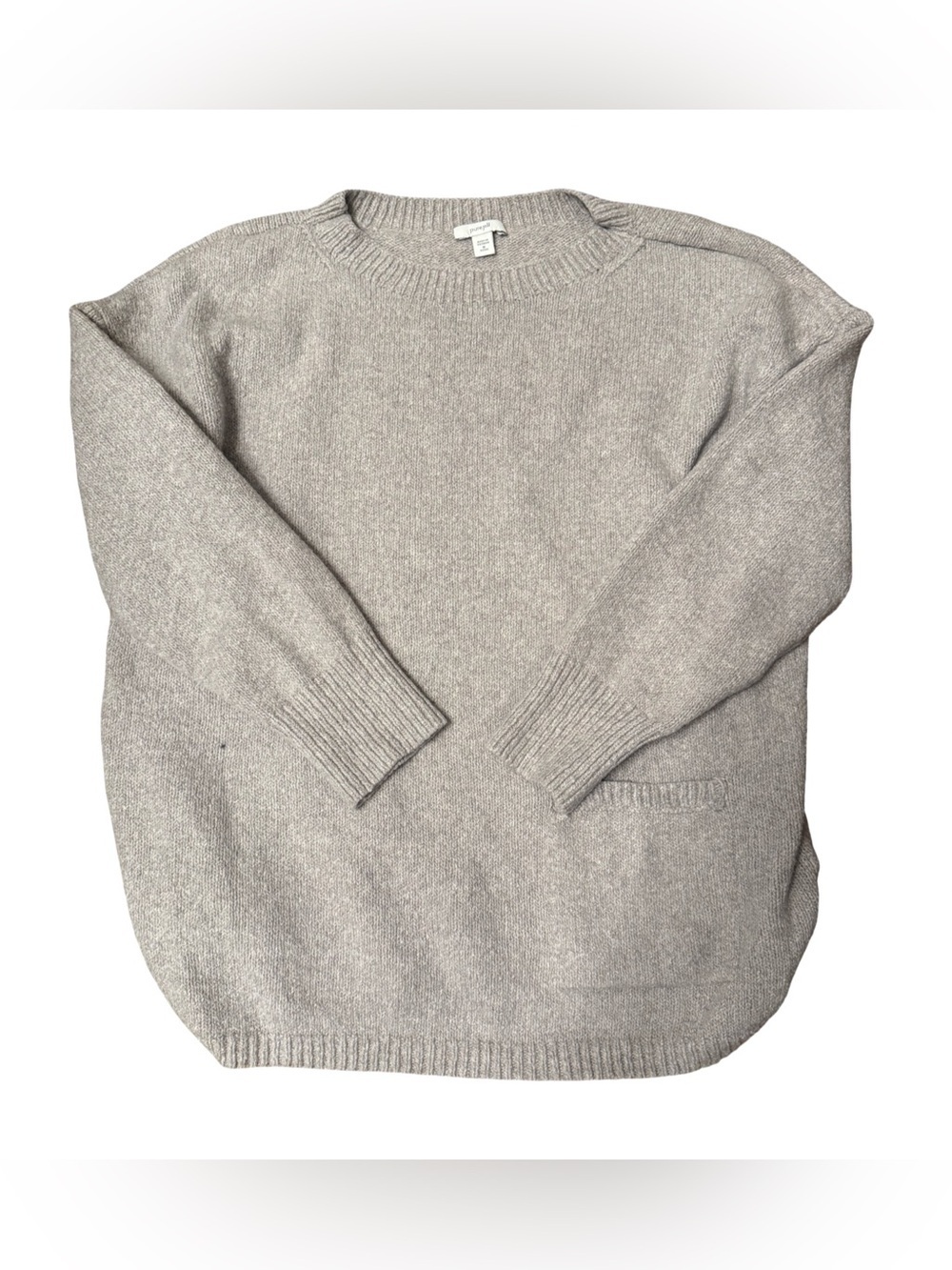 Pure Jill Gray tan Crewneck Sweater